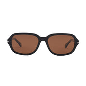 SAD Eyewear Dusk premium square sunglasses in black with bronze polarized UV protection lenses