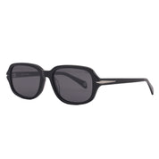 SAD Eyewear Dusk premium square sunglasses in black with black polarized UV protection lenses