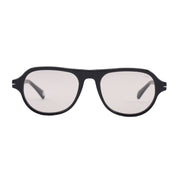 SAD Eyewear Ash aviator rectangle glasses in black with clear blue light blocking protection lenses