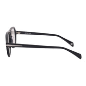 SAD Eyewear Ash aviator rectangle glasses in black with clear blue light blocking protection lenses