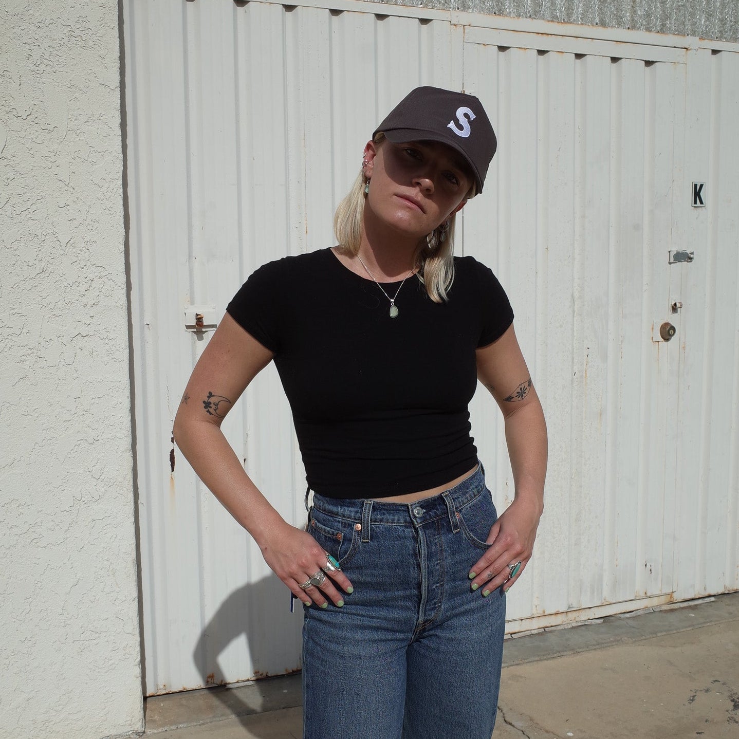 "S" // COTTON // BROWN