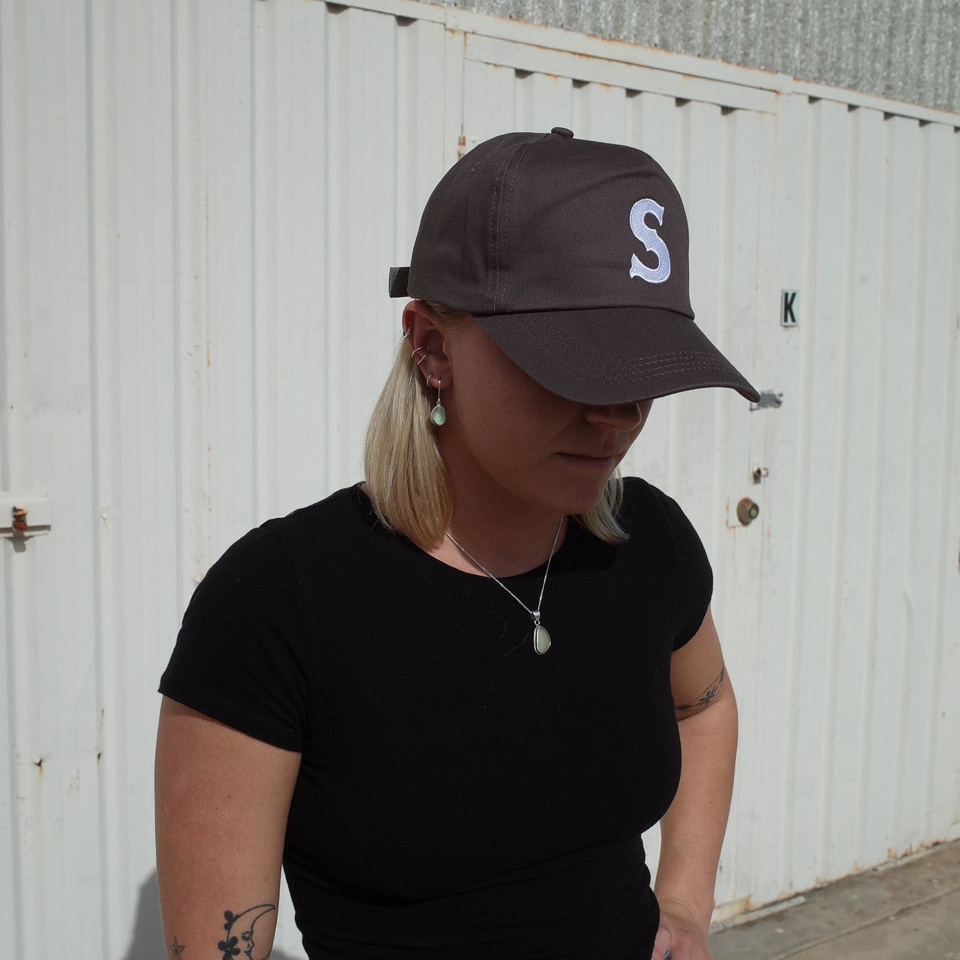 "S" // COTTON // BROWN