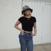 EMBROIDERY HAT // BUCKET HAT // OLIVE