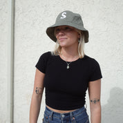 "S" HAT // BUCKET HAT // OLIVE
