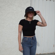 EMBROIDERY HAT // BUCKET HAT // BLACK