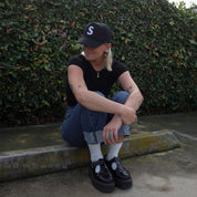 "S" // COTTON // BLACK