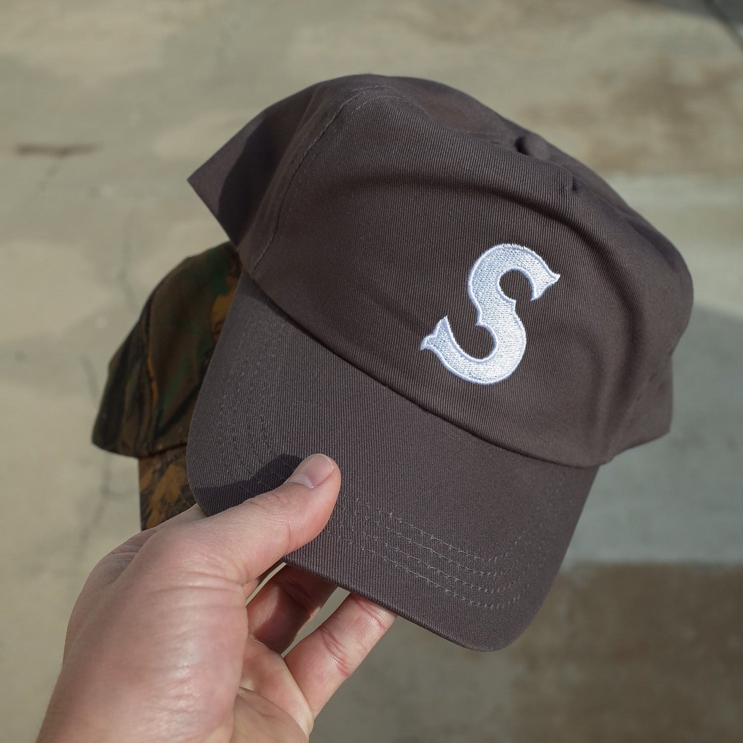 "S" // COTTON // BROWN
