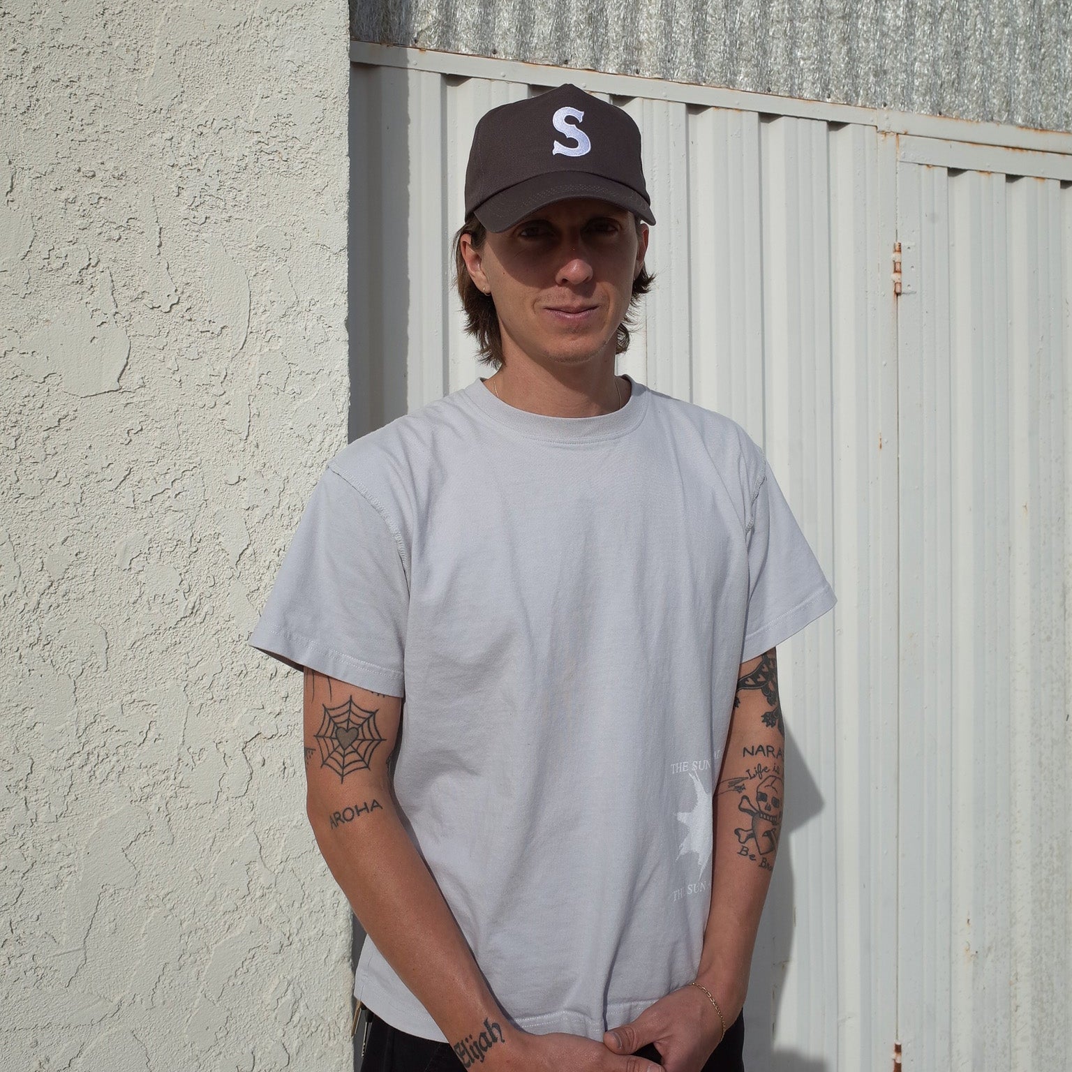 "S" // COTTON // BROWN