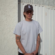 "S" // COTTON // BROWN