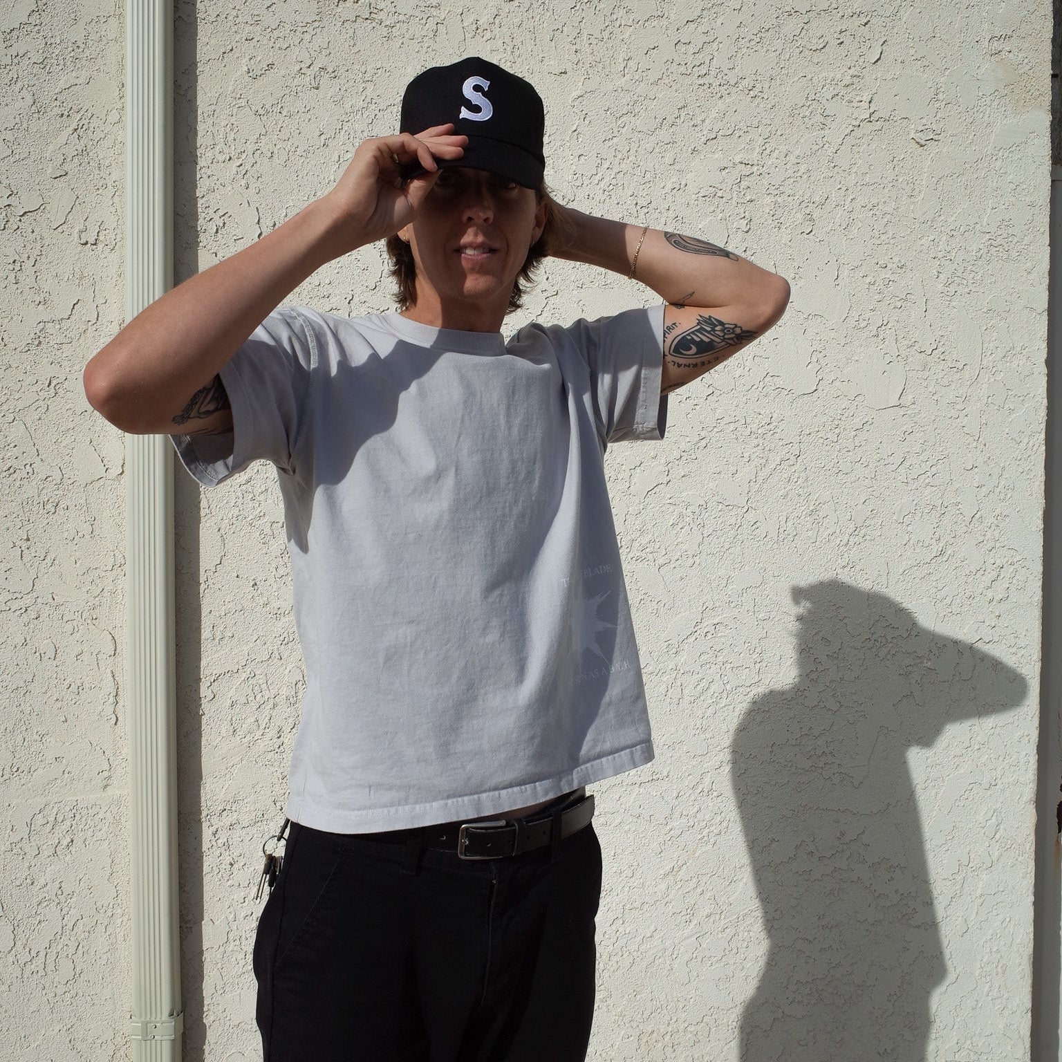 "S" // COTTON // BLACK