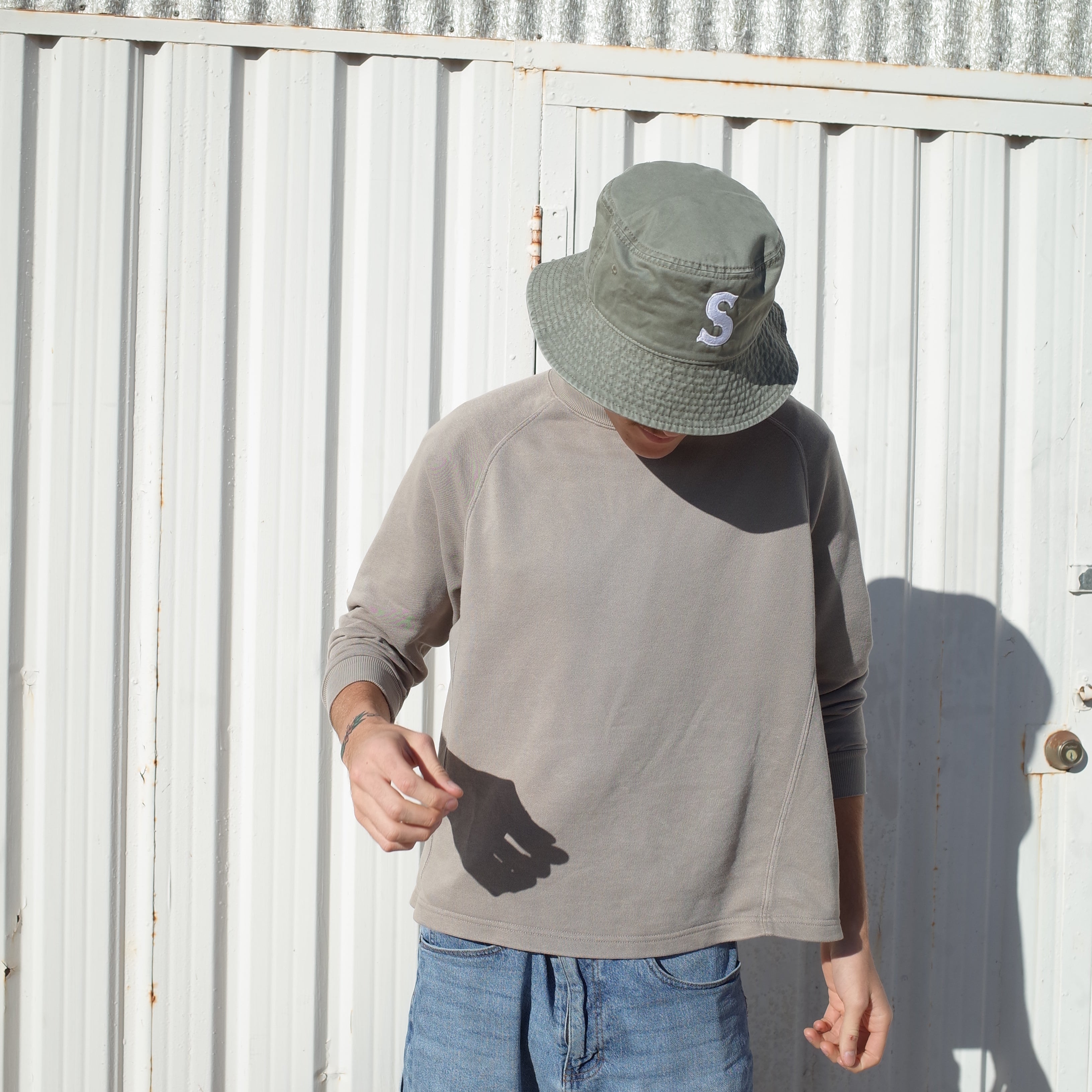 "S" HAT // BUCKET HAT // OLIVE