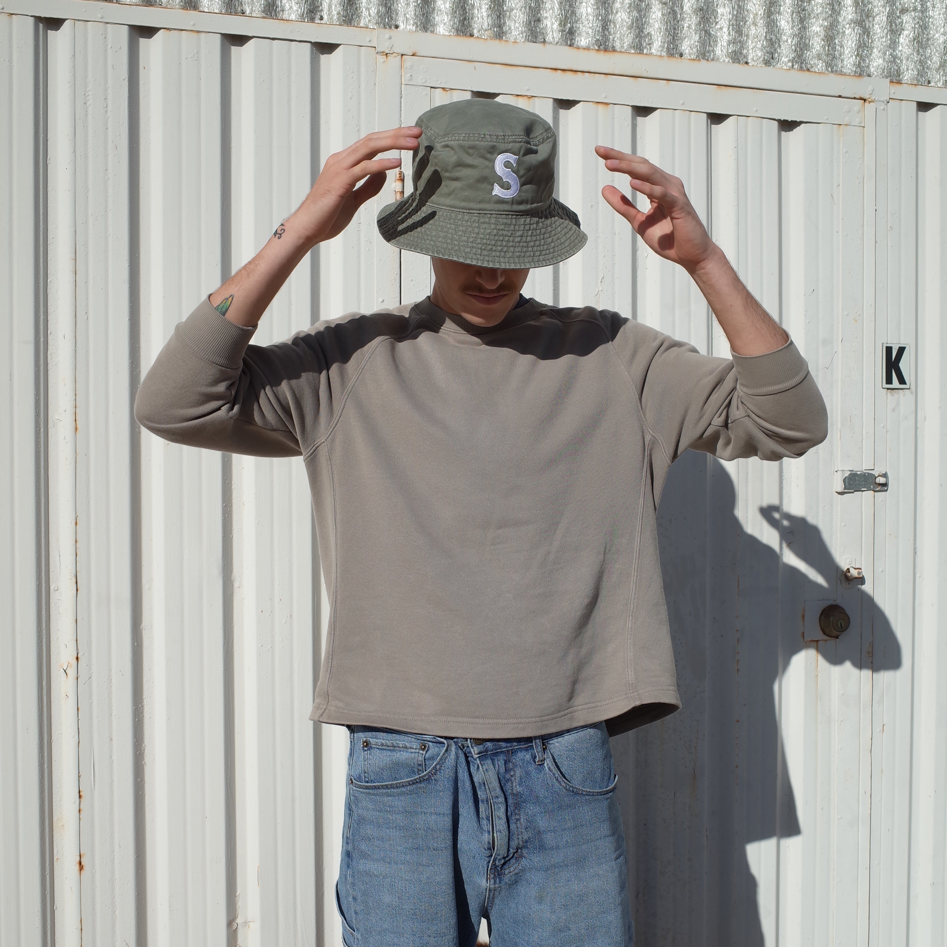 "S" HAT // BUCKET HAT // OLIVE