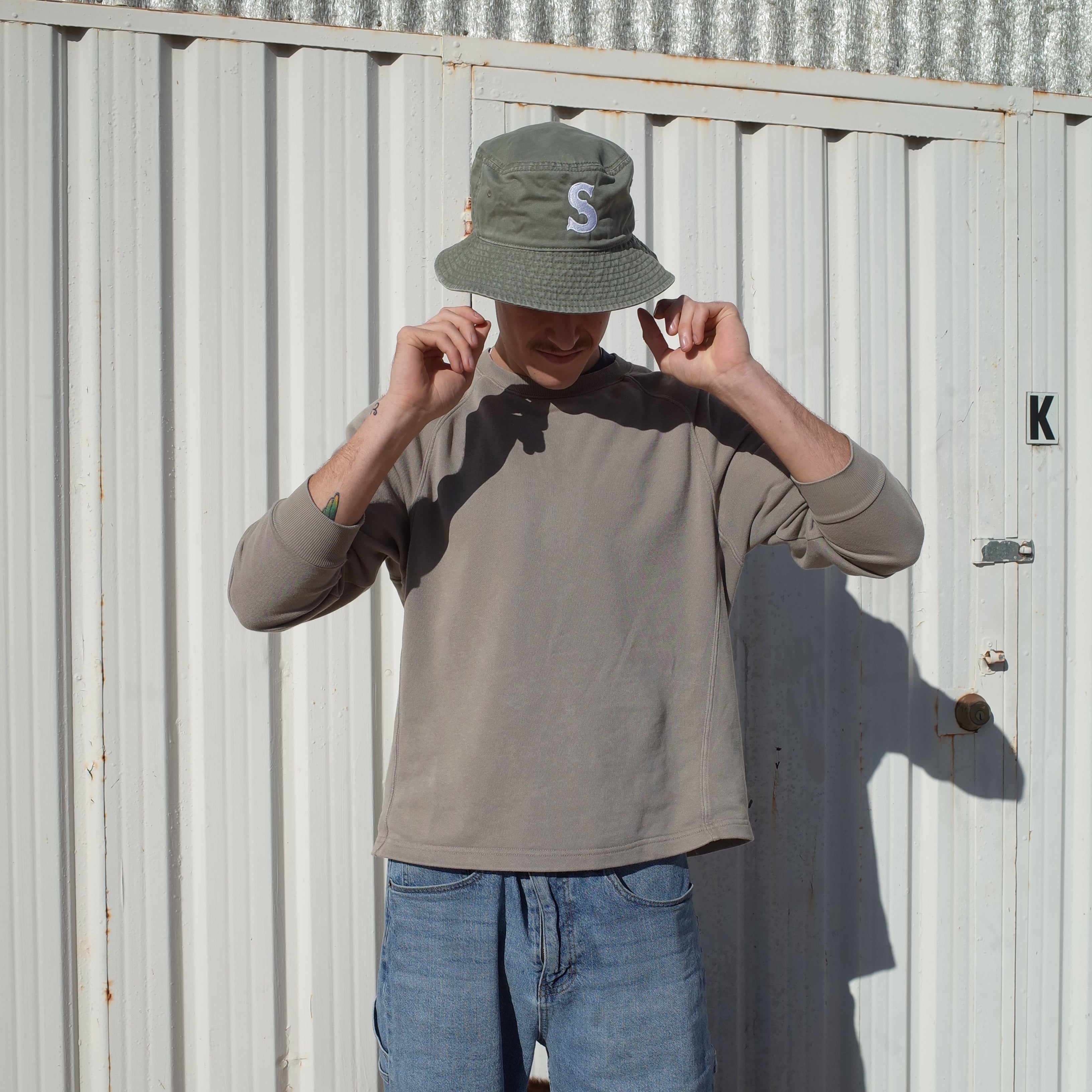 "S" HAT // BUCKET HAT // OLIVE