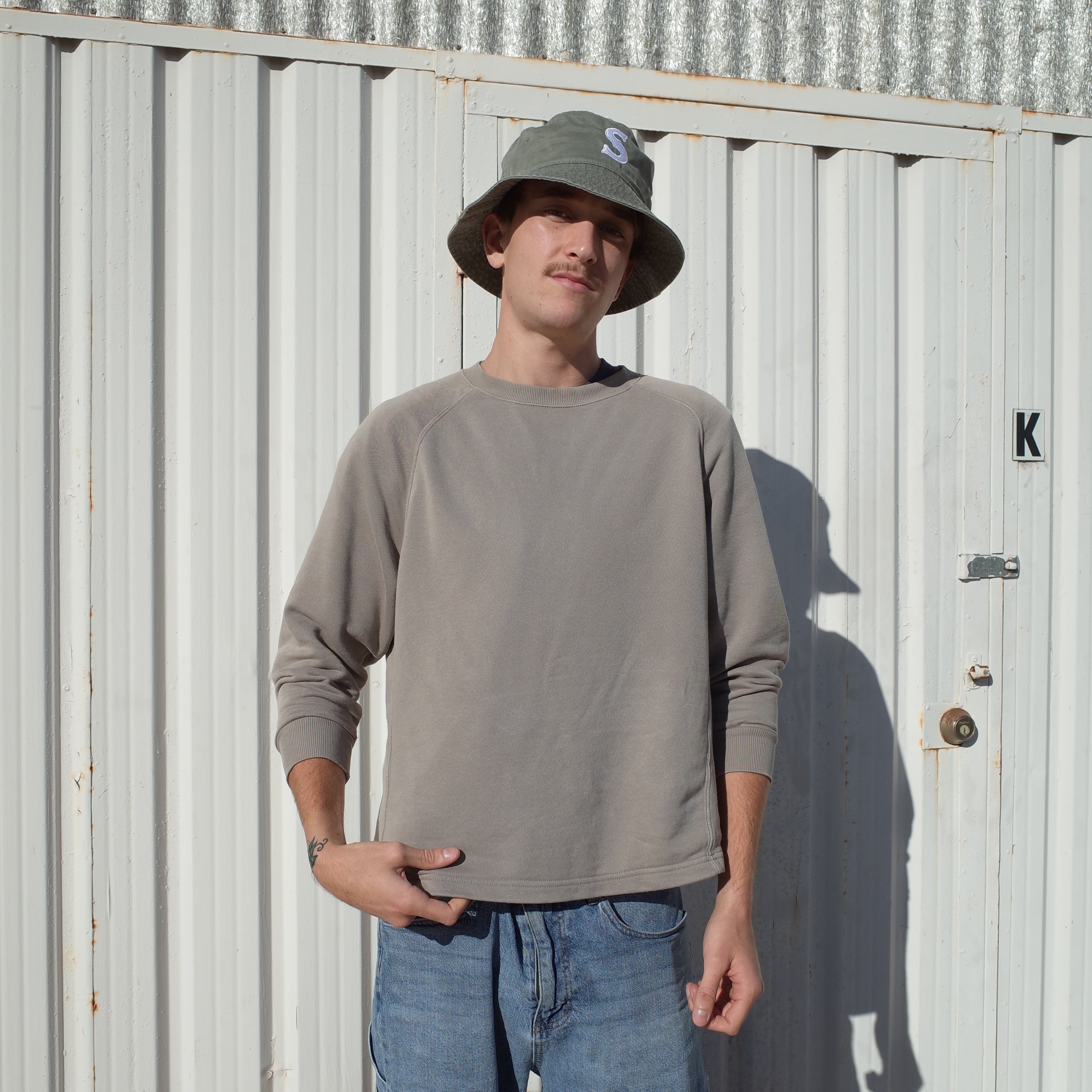 "S" HAT // BUCKET HAT // OLIVE