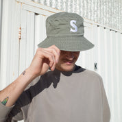 "S" HAT // BUCKET HAT // OLIVE