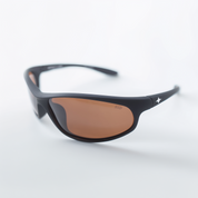 SAD Eyewear ASPHALT athletic sunglasses in matte black with polarized bronze UV protection lenses