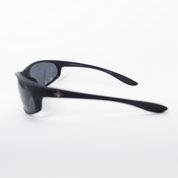 SAD Eyewear ASPHALT athletic sunglasses in matte black with  polarized grey UV protection lenses