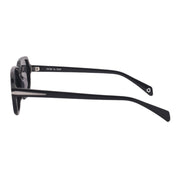SAD Eyewear Dusk premium square sunglasses in black with black polarized UV protection lenses