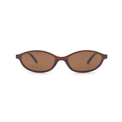 SAD Eyewear Celeste oval sunglasses in tobacco with polarized bronze UV protection lenses