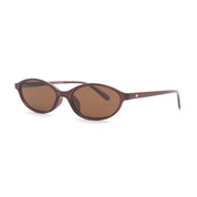 SAD Eyewear Celeste oval sunglasses in tobacco with polarized bronze UV protection lenses