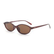 SAD Eyewear Celeste oval sunglasses in tobacco with polarized bronze UV protection lenses