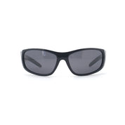 SAD Eyewear Fade wrap around sunglasses in black with polarized grey UV protection lenses