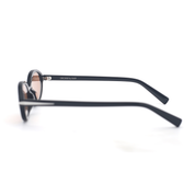 SAD Eyewear ORCHID premium oval sunglasses in gloss black with tinted bronze UV protection lenses