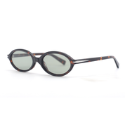 SAD Eyewear ORCHID premium oval sunglasses in tortoiseshell with tinted olive UV protection lenses
