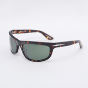 SAD Eyewear HEAT premium wraparound sunglasses in tortoiseshell with olive polarized UV protection lenses