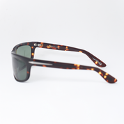 SAD Eyewear HEAT premium wraparound sunglasses in tortoiseshell with olive polarized UV protection lenses