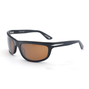 SAD Eyewear HEAT premium wraparound sunglasses in gloss black with bronze polarized UV protection lenses