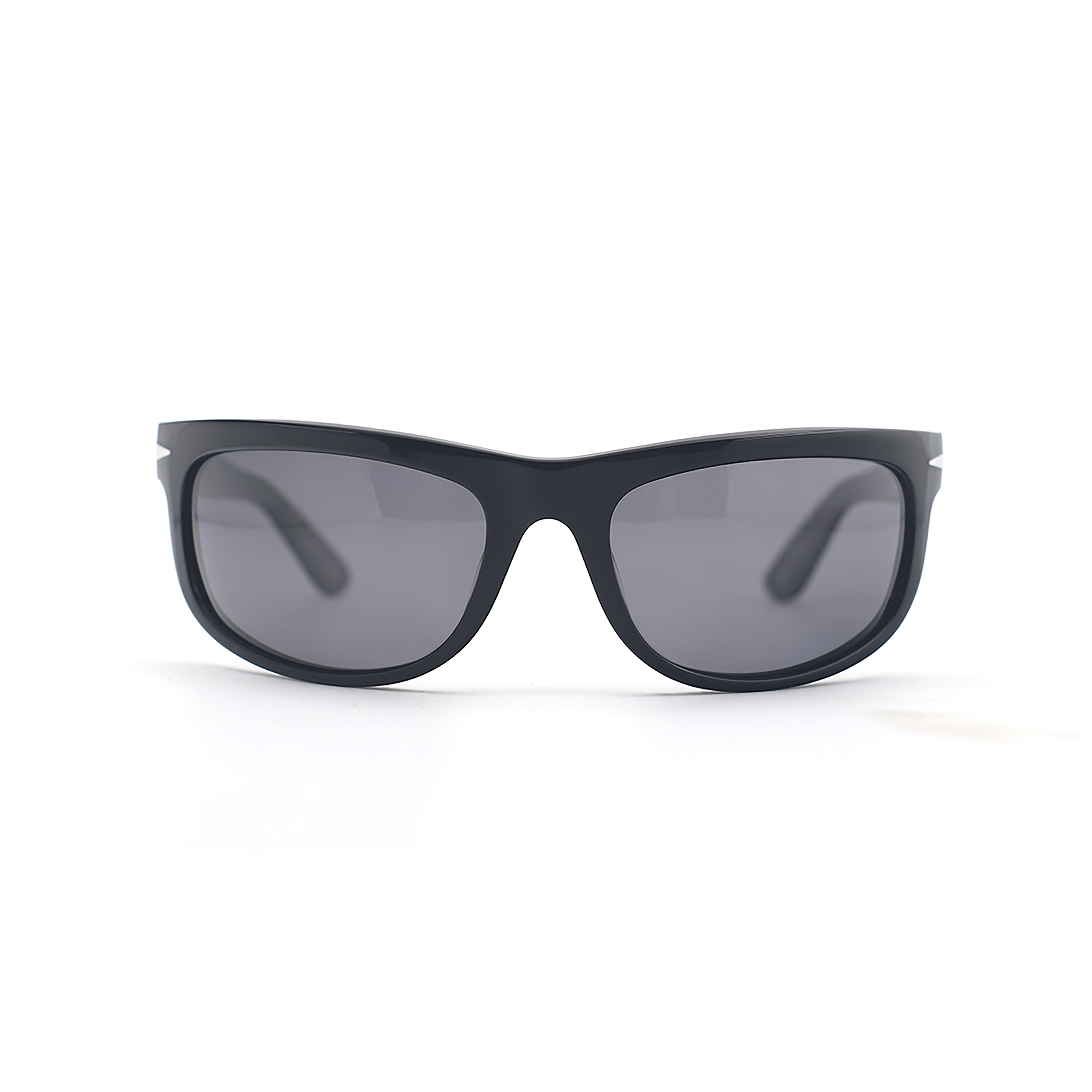 SAD Eyewear HEAT premium wraparound sunglasses in gloss black with polarized UV protection lenses
