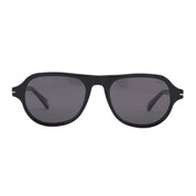 Black sunglasses on a light gray background