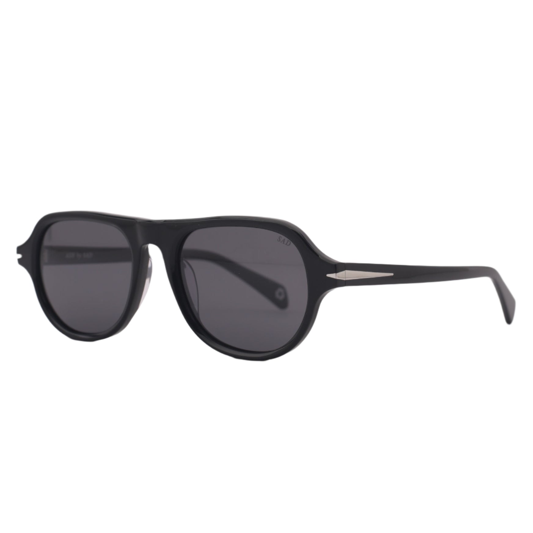 Black sunglasses on a white background