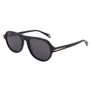 Black sunglasses on a light gray background