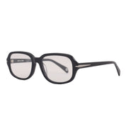 SAD Eyewear Dusk premium square glasses in black with clear blue light protection lenses