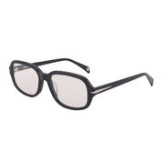 SAD Eyewear Dusk premium square glasses in black with clear blue light protection lenses