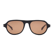 SAD Eyewear Ash premium square sunglasses in black with tinted bronze UV protection lenses