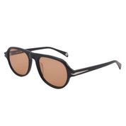 SAD Eyewear Ash premium square sunglasses in black with tinted bronze UV protection lenses