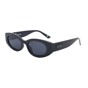 Black sunglasses with 'SAD' logo on a white background