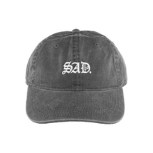 Load image into Gallery viewer, EMBROIDERY CAP // DAD HAT // WASHED BLACK
