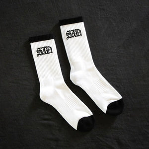 White Sock with Old English SAD