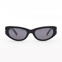 Load image into Gallery viewer, Sad eyewear bleach gloss black dark lens polarized 
